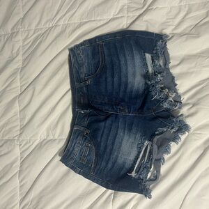 Denim Distressed Women's Shorts
